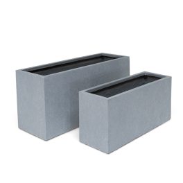   Atlanta Tetra kompozit balkonláda szett szürke 74,5x25x35-95x32x44 S/2