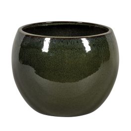 Singa Globe kerámia növénytartó cédruszöld 43x32cm
