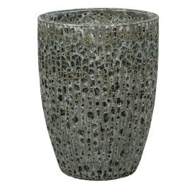   Brisbane Vase kerámia növénytartó savmaratott antik szürke 34x46cm