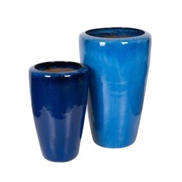   Fjord Vase Giant kerámia növénytartó szett kék 42x69-56x88cm S2