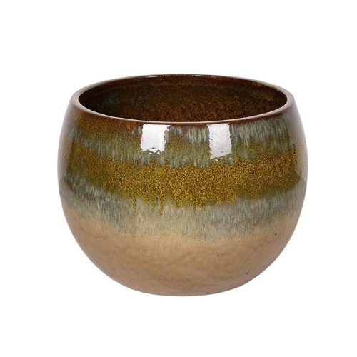 Singa Globe kerámia növénytartó zöldesbarna 32x23cm EC-501022