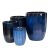 Harlow Rib Vase kerámia növénytartó szett királykék 31x40-56x71cm S4