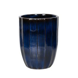  Harlow Rib Vase kerámia növénytartó királykék 36,5x50,5cm