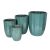 Harlow Rib Vase kerámia növénytartó szett türkiz 31x40-56x71cm S4
