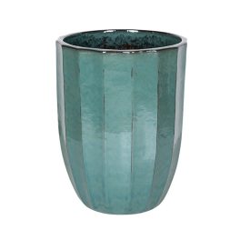 Harlow Rib Vase kerámia növénytartó türkiz 31x40cm