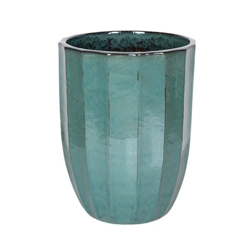 Harlow Rib Vase kerámia növénytartó türkiz 56x71cm