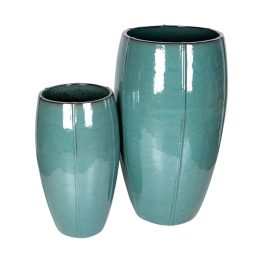   Alden Vase Giant kerámia növénytartó szett türkiz 44x77-57x100cm S2