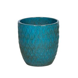   Corrente Classic kerámia növénytartó trópusi kék 29x31cm