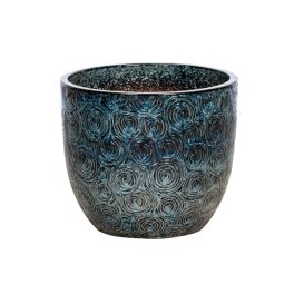   Pacific Classic kerámia növénytartó alsó lyuk nélkül antik kék 36x34cm