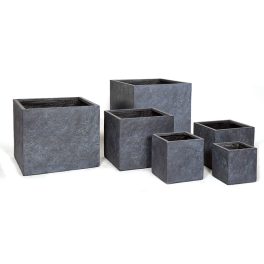   Alberta Cube kompozit növénytartó grafit 23x23x23-65x65x53cm S6