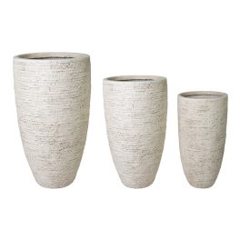   Ontario Vase kompozit növénytartó homokszín 34x66-56x100cm S3