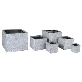   Alberta Cube kompozit növénytartó szürke 20x20x22-65x65x53cm S6