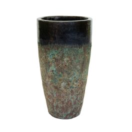 Adelaide Vase Giant kerámia növénytartó savmaratott zöldesbarna 30x65cm MC-125812