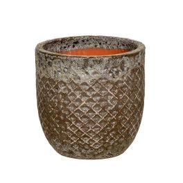  Caldera Diamo kerámia növénytartó savmaratott antik mohazöld 47x47cm