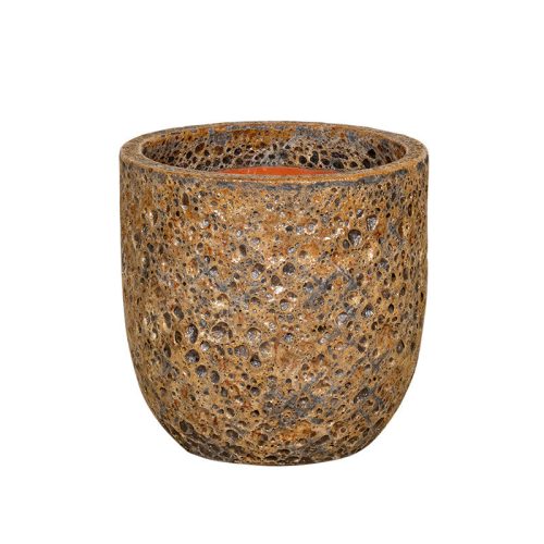 Caldera Diamo kerámia növénytartó savmaratott antik bronz 38x38cm