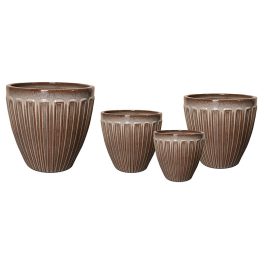   Noble Lines Classic kerámia növénytartó szett macchiato 31x29,5-58x51cm S4
