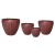 Noble Lines Classic kerámia növénytartó szett vérvörös 31x29,5-58x51cm S4