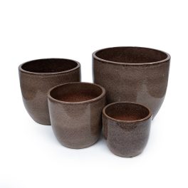 Noble Classic kerámia növénytartó szett macchiato 30x27-58x51cm S4 MC-130499