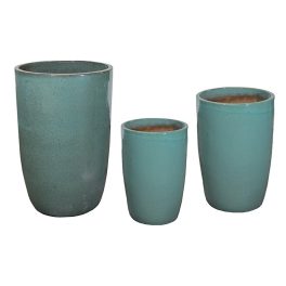   Noble Vase Giant kerámia növénytartó szett mohazöld 42x63-65x100cm S3