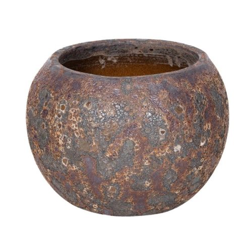 Byron Globe kerámia növénytartó savmaratott barna 29x22cm