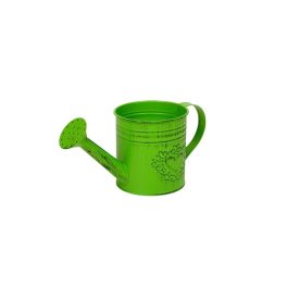   szívmintás cink locsolókanna antikolt zöld 24x10,5x10,5cm