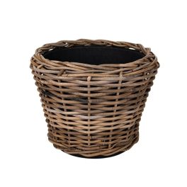 Drypot hasított rattan kaspó barna 36x28cm VD-300318