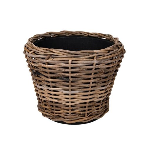 Drypot hasított rattan kaspó barna 36x28cm VD-300318