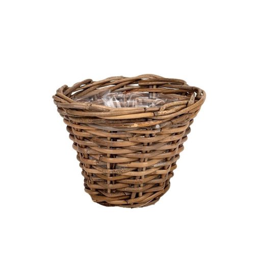 hasított rattan kaspó barna 25x22cm VD-302382