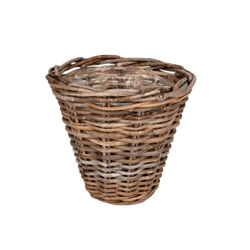 hasított rattan kaspó barna 30x27cm VD-302383