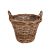 hasított rattan kaspó két füllel barna 30x23/28cm VD-900388