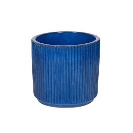 Soren Cylinder kerámia növénytartó királykék 22x20,5cm