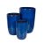 Vase Giant kerámia növénytartó szett acélkék 42x63-65x100cm S3