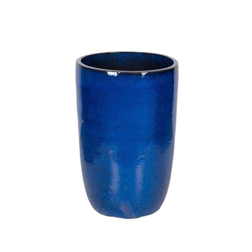 Tatum Vase Giant kerámia növénytartó acélkék 65x100m